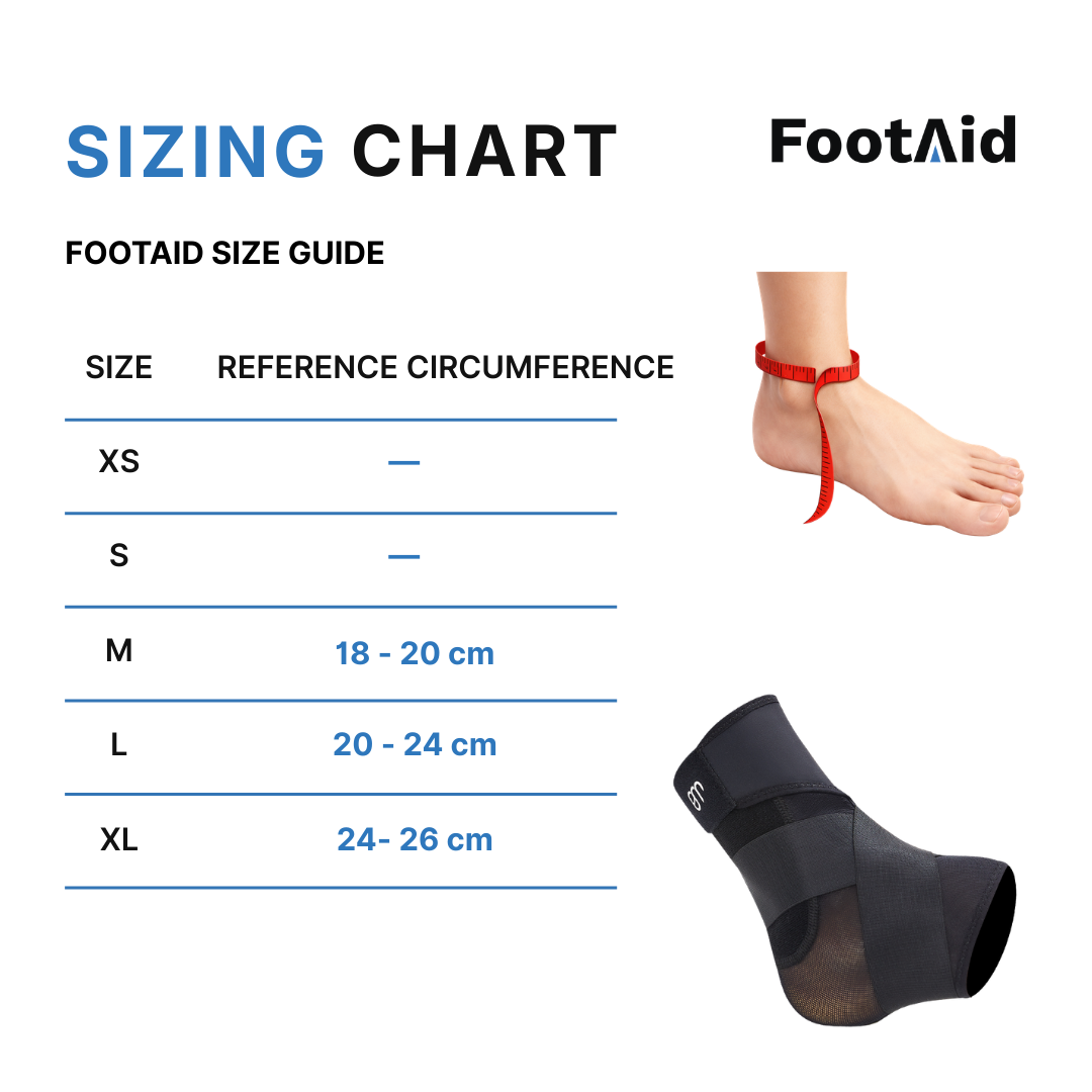 FootAid Ultralight Ankle Support with Compression Strap - FootAid