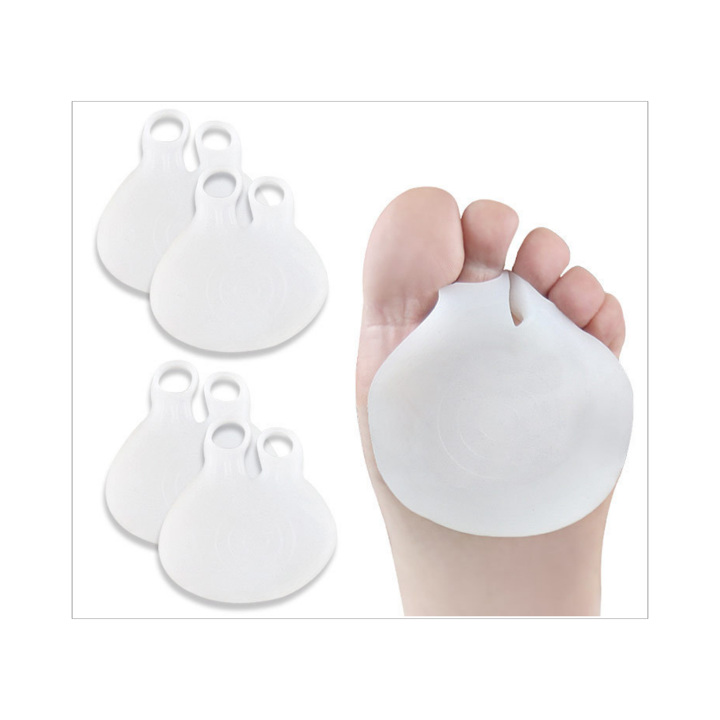 FootAid Forefoot Offloading Pad – Loop-Through Gel Cushion - FootAid