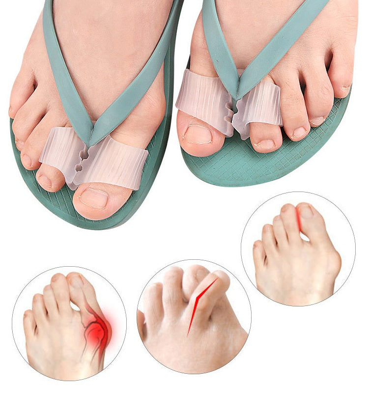 FootAid Double Loop Toe Spacer – Ribbed Gel Aligner