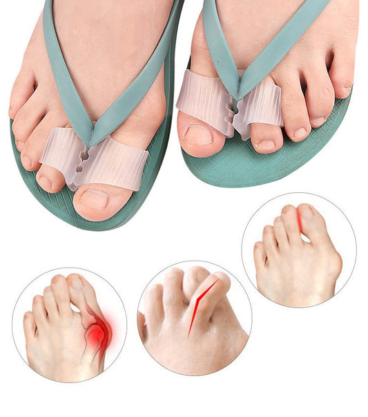 FootAid Double Loop Toe Spacer – Ribbed Gel Aligner