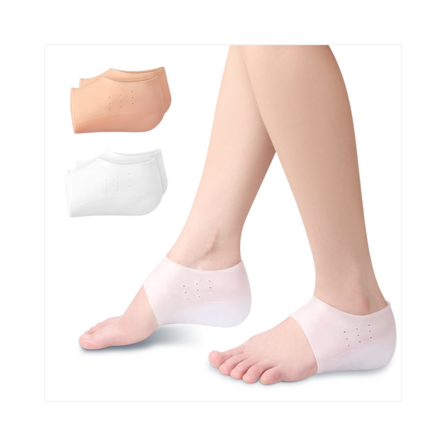 FootAid Silicone Gel Heel Sleeves - FootAid