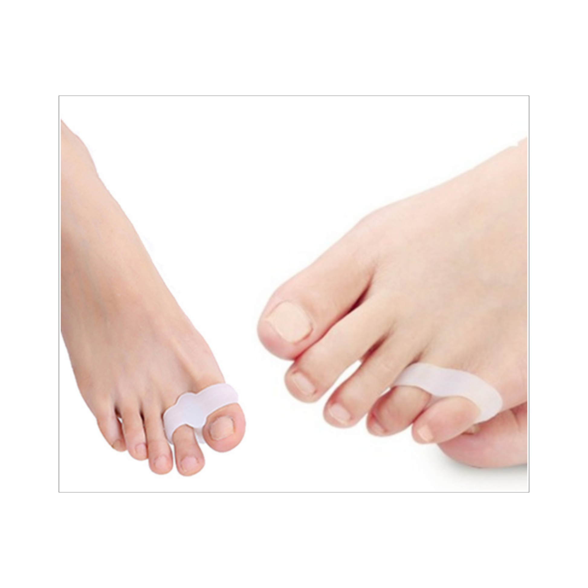 FootAid SlimFit Toe Separator – 2-Toe Gel Alignment Ring - FootAid