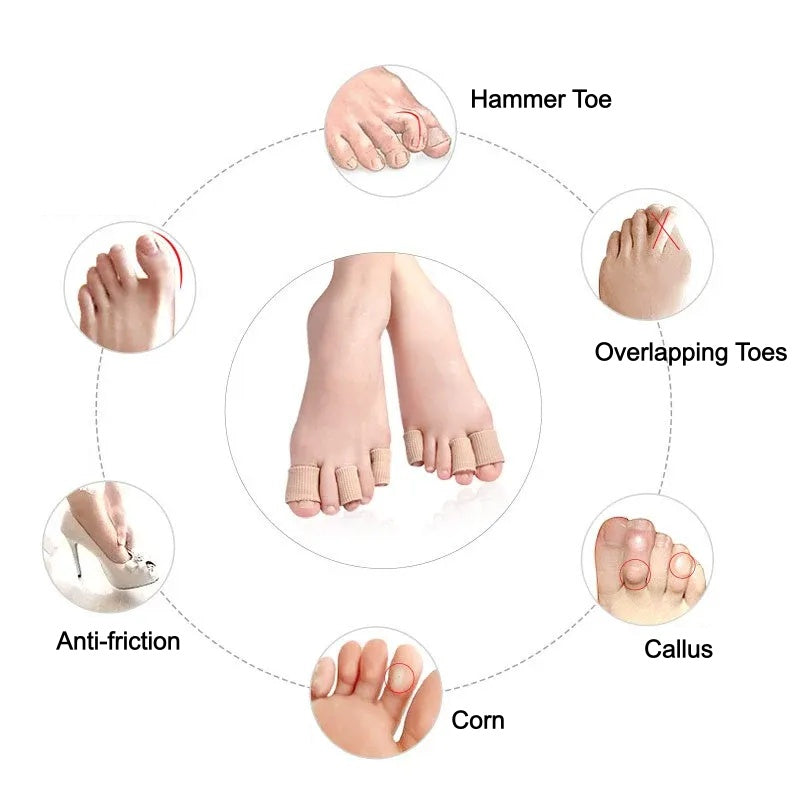 FootAid Short Gel Toe Cushion Tube – Open End