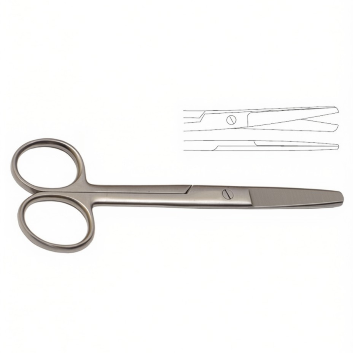 Operating Scissors – Straight, Blunt/Blunt – 15 cm