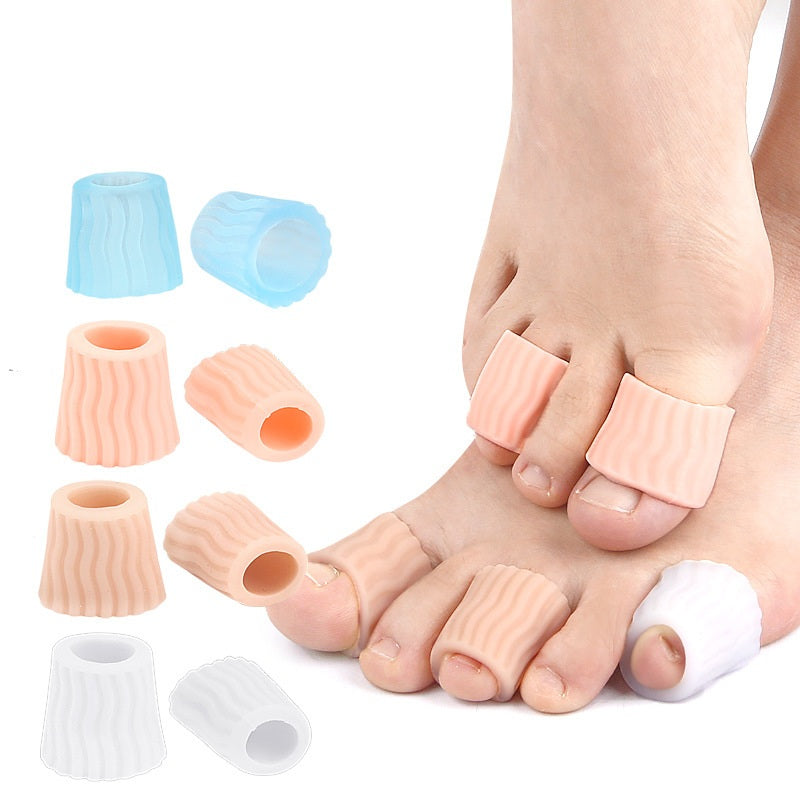Protective Gel Toe Sleeves – Ribbed Comfort Caps